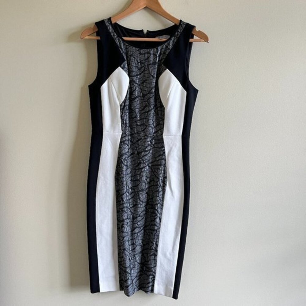 New Classiques Entier Lace Color Block Sheath Dre… - image 1